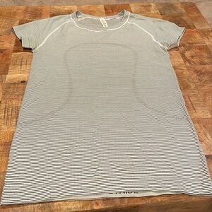 Lululemon, stripped, short sleeve shirt